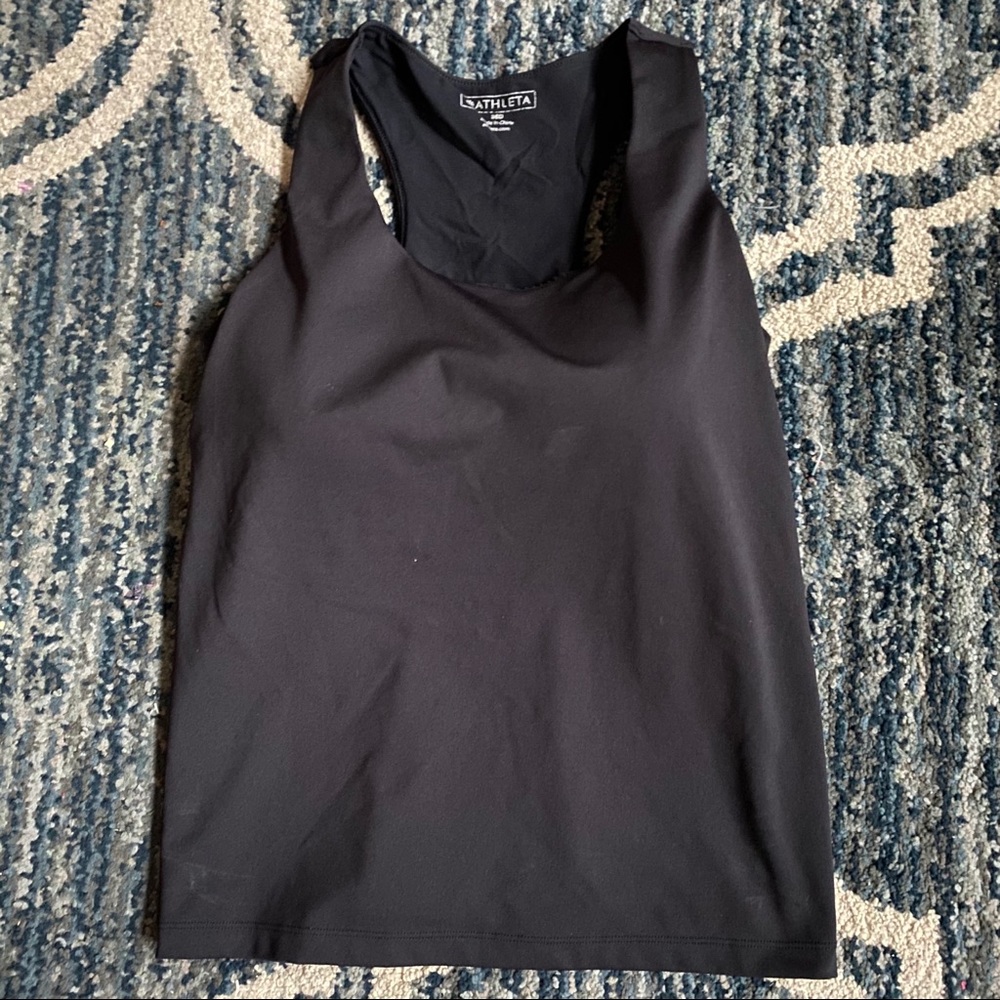 Women's Athleta Racerback Tank Top W Bra Sz 36d